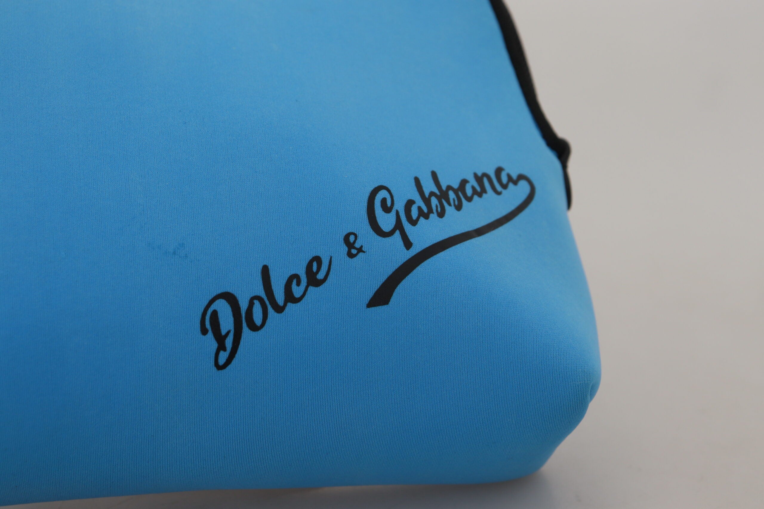 Blue Logo Print Hand Pouch Leopard Toiletry Bag Polyamide