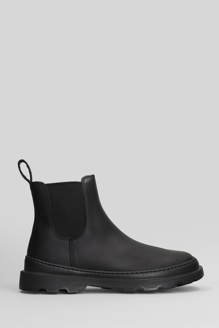 Brutus Ankle boots in black leather Scarpe