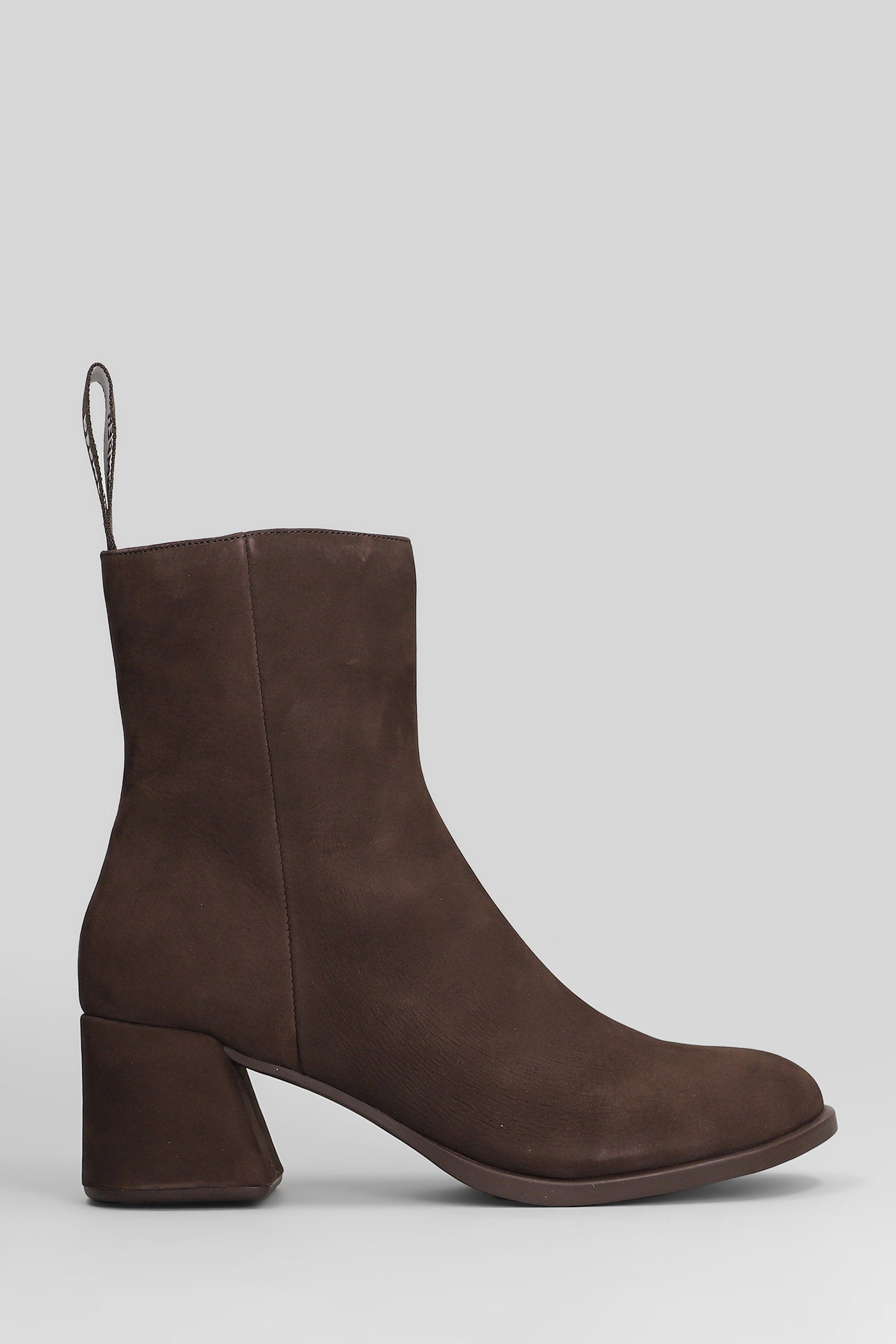Kora High heels Ankle boots in brown nubuck Scarpe