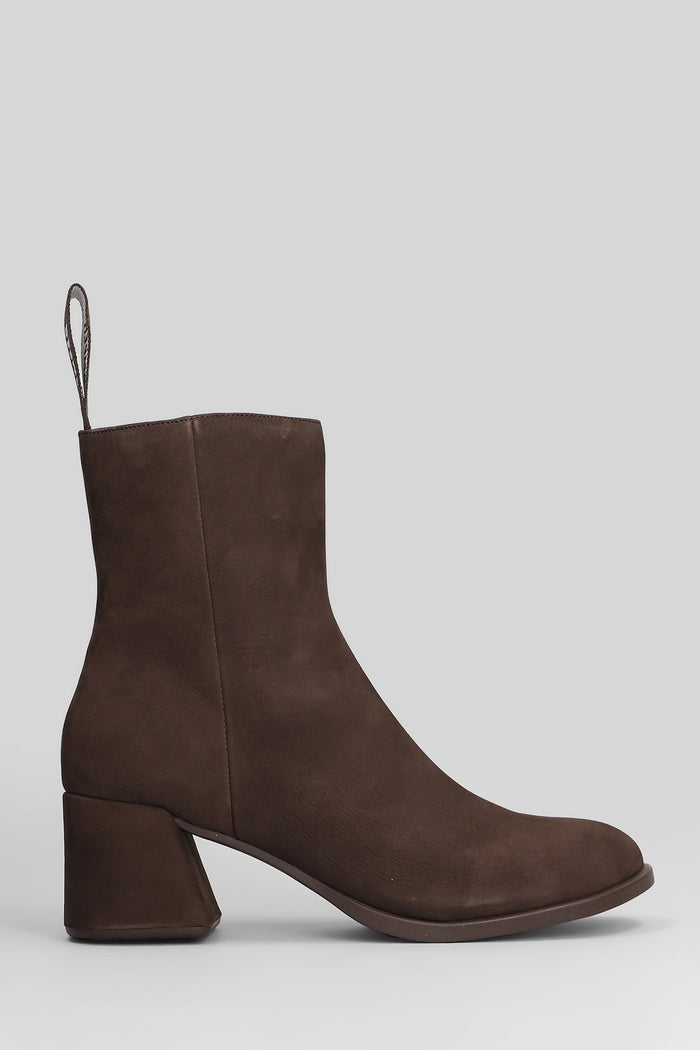 Kora High heels Ankle boots in brown nubuck Scarpe