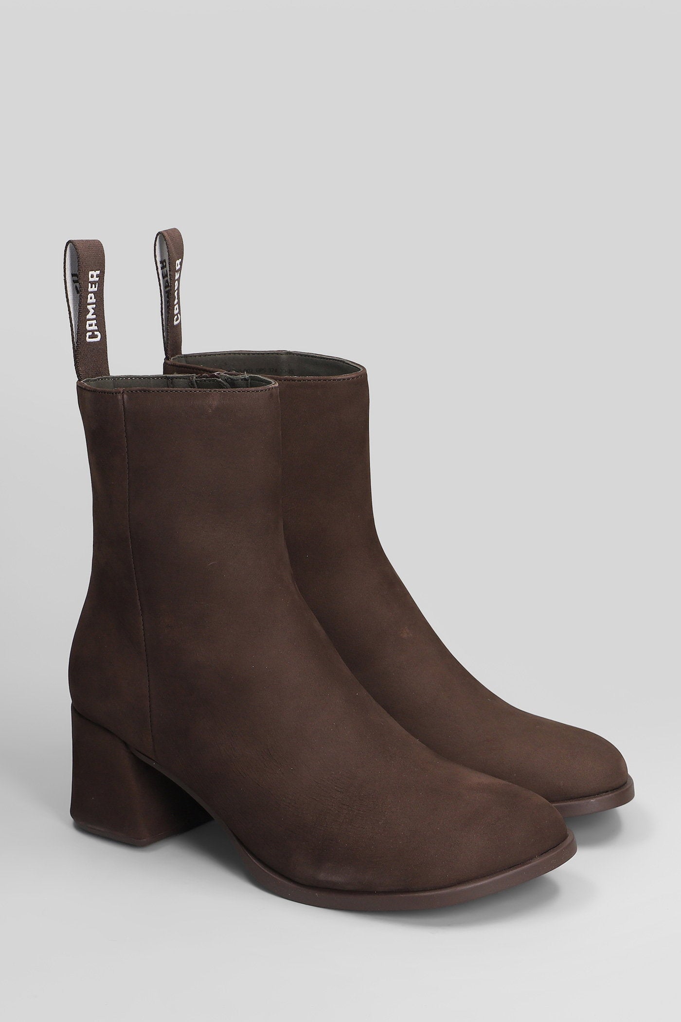 Kora High heels Ankle boots in brown nubuck Scarpe