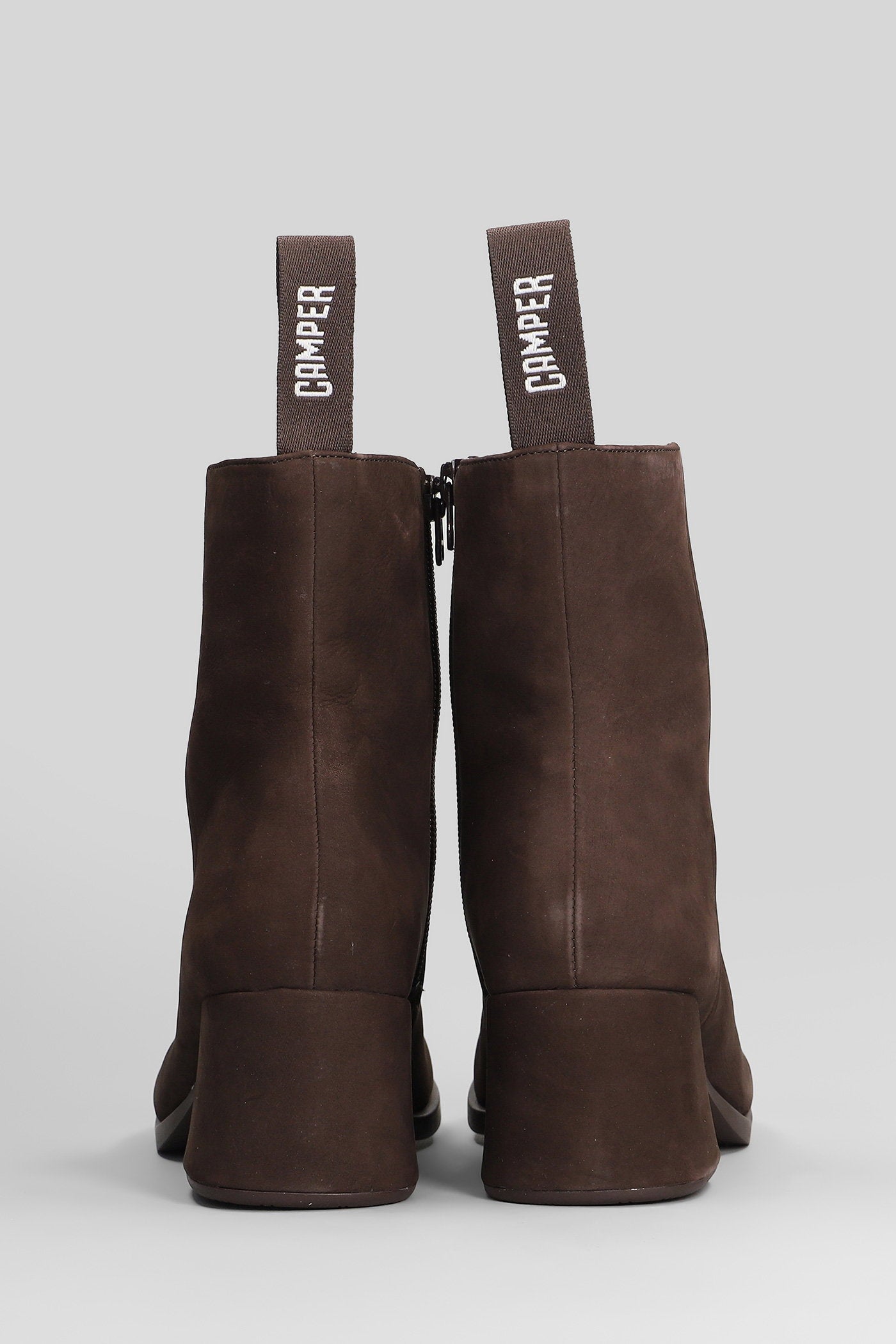 Kora High heels Ankle boots in brown nubuck Scarpe