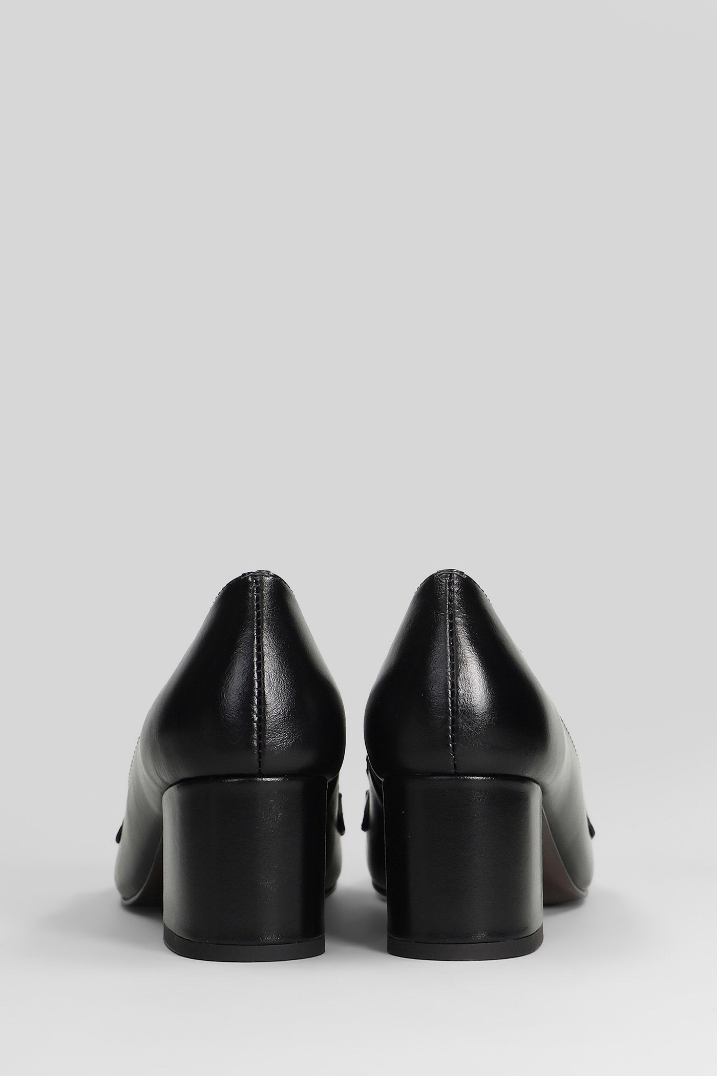 Pumps Black Leather Scarpe