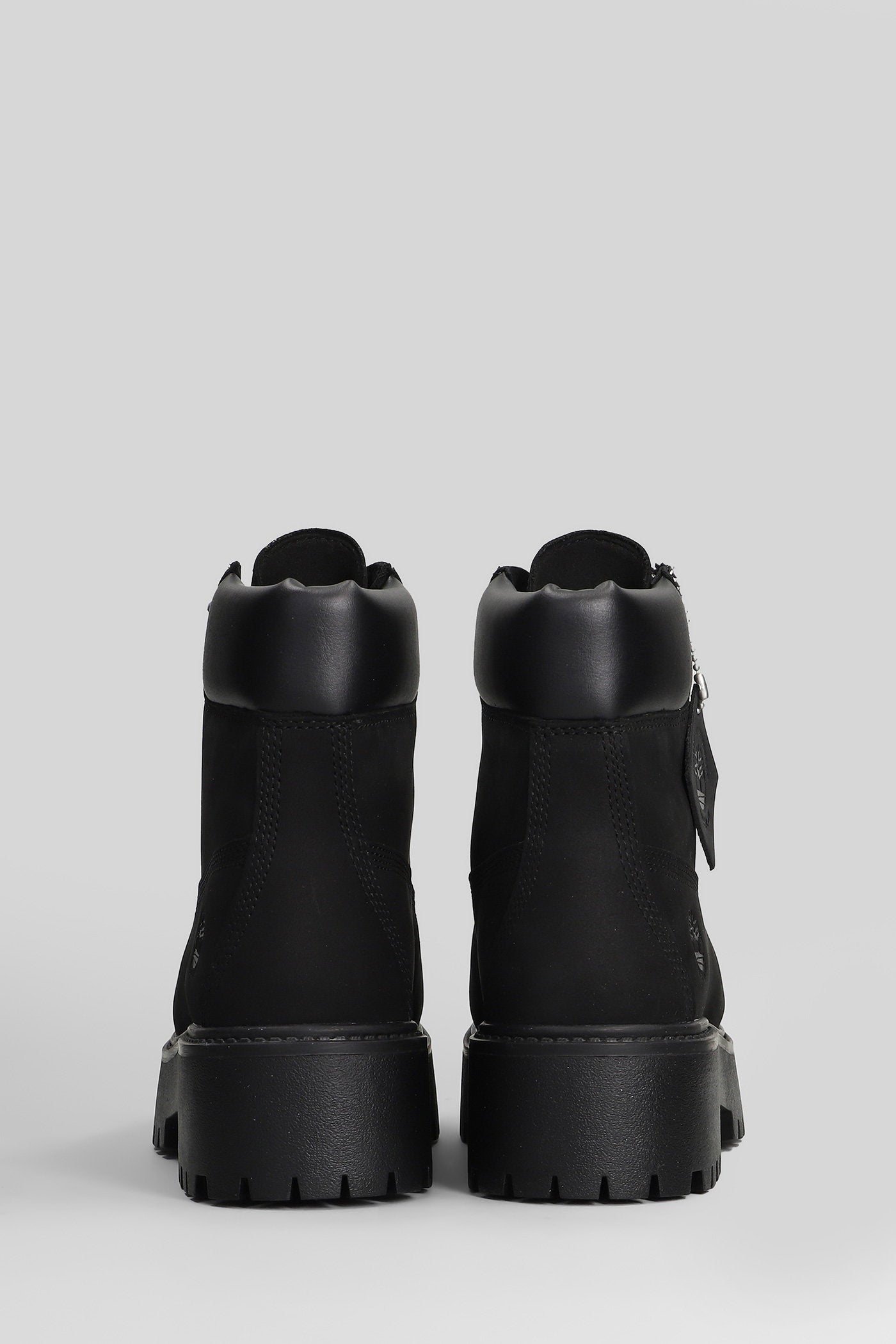 Stone Street In Lace Combat boots black nubuck Scarpe