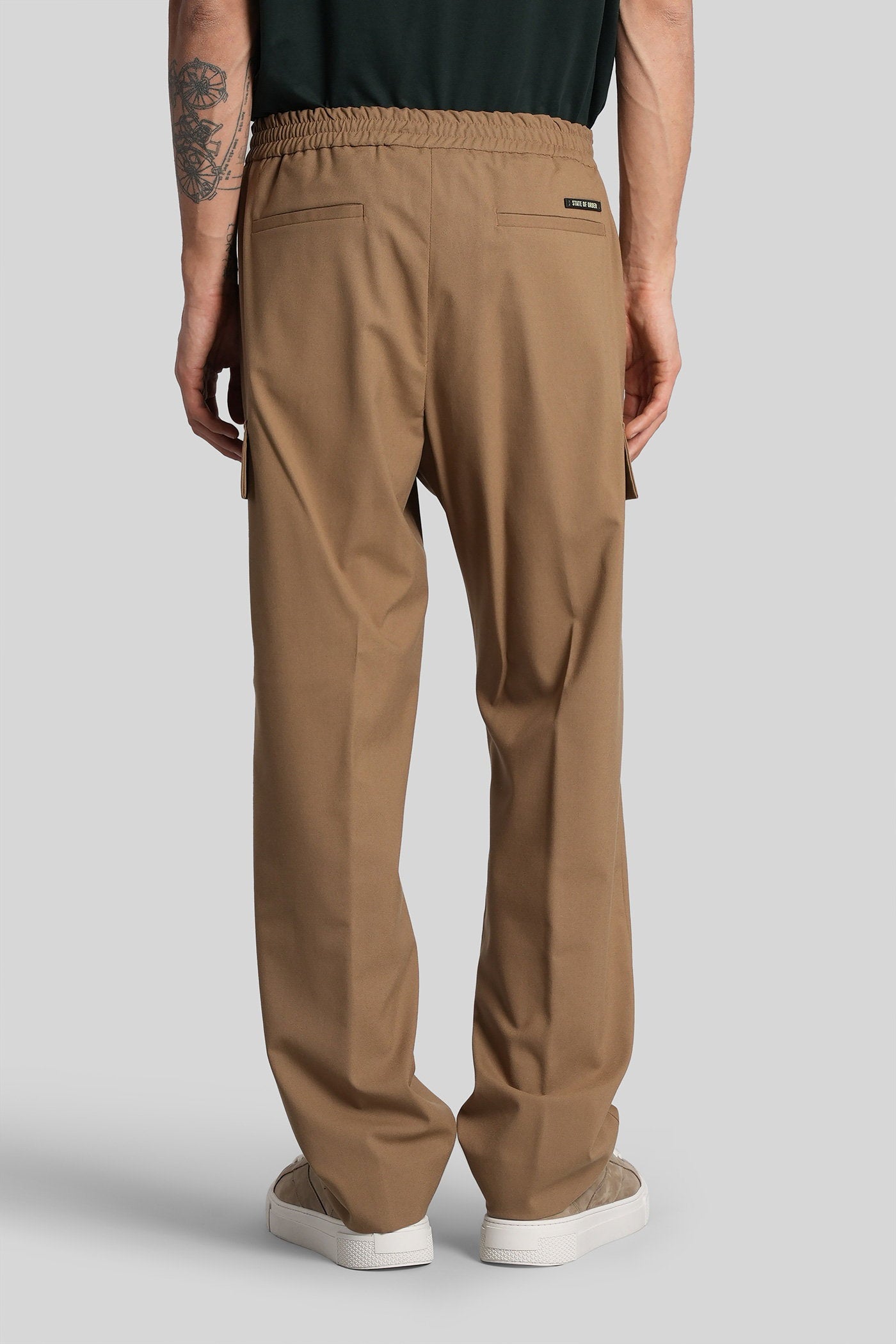Yak Pants in Camel polyester Abbigliamento