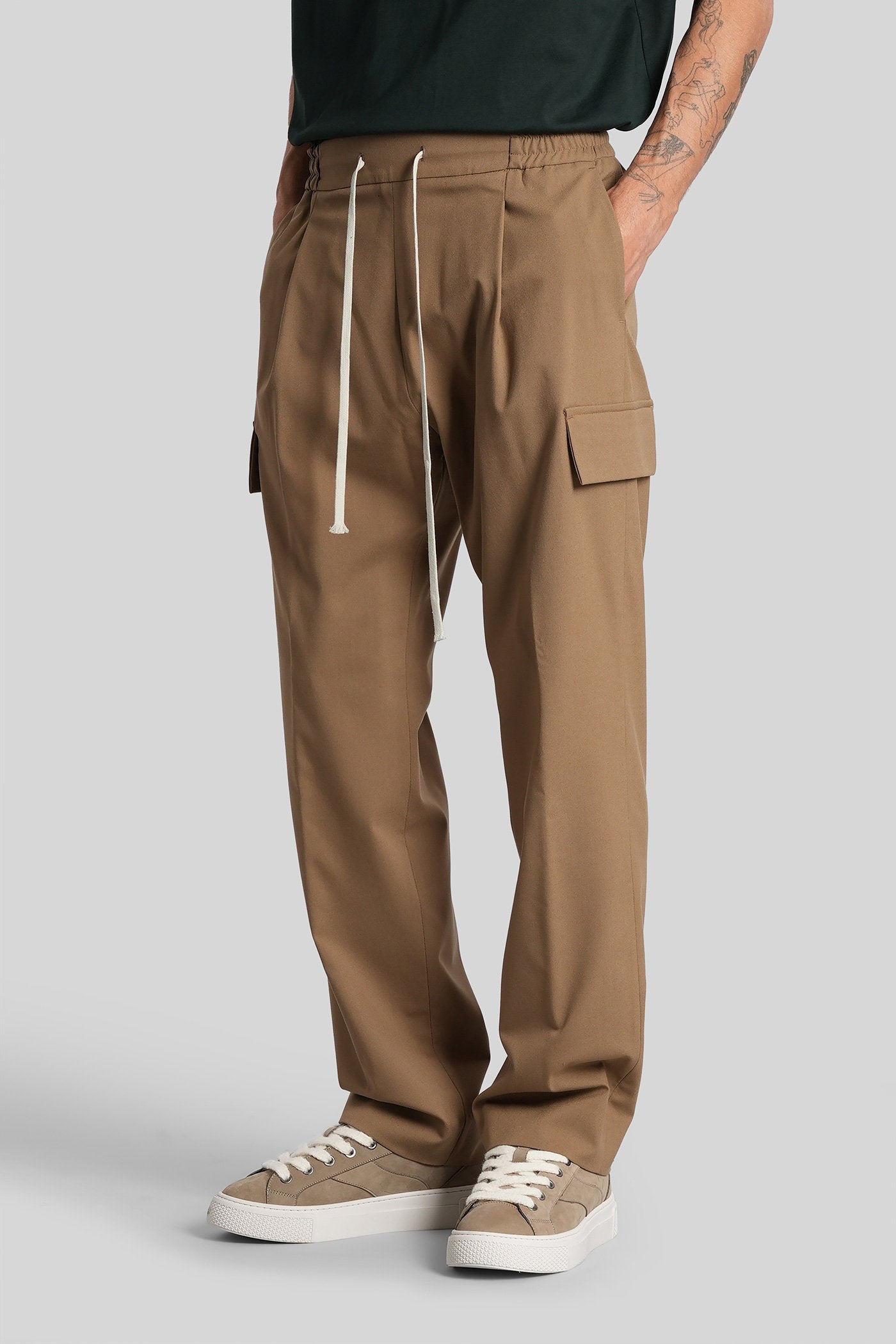 Yak Pants in Camel polyester Abbigliamento