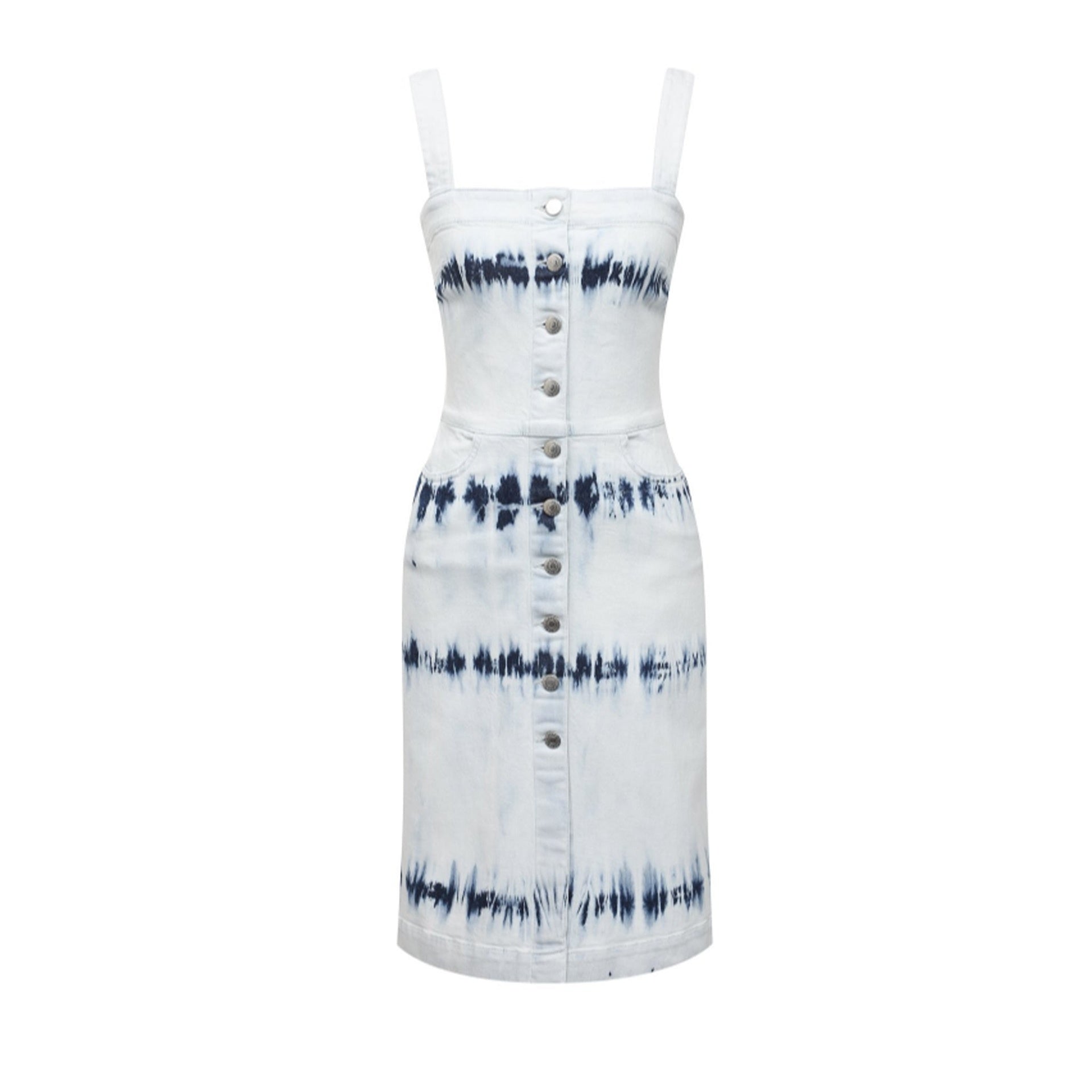 Stella Mccartney Denim Dress Blue Poliestere Cotton