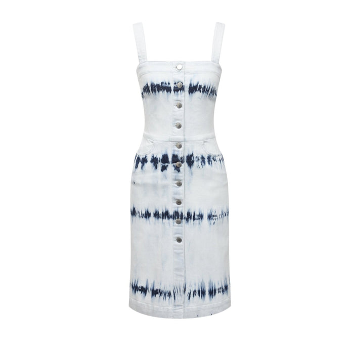 Stella Mccartney Denim Dress Blue Poliestere Cotton
