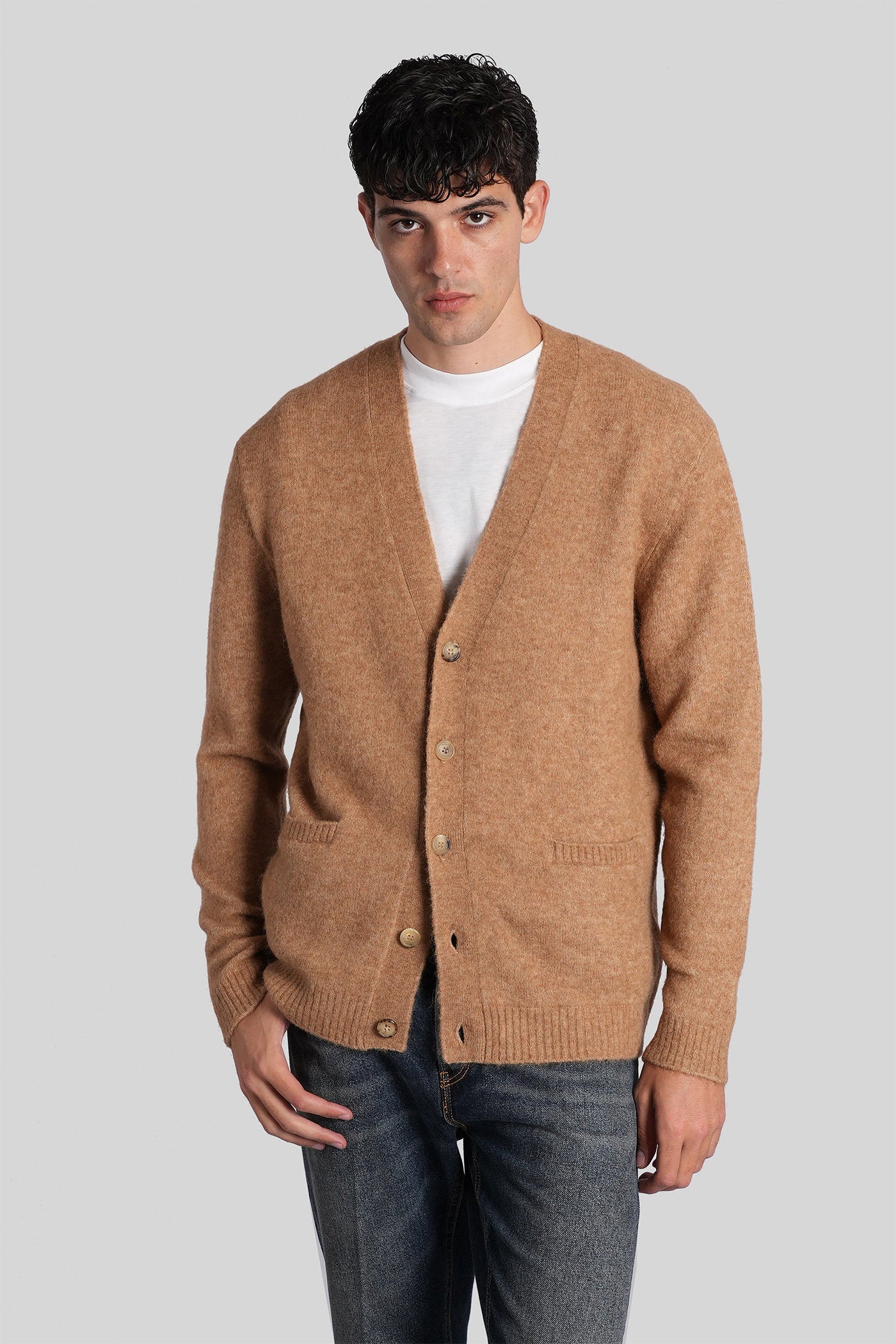 Cardigan in Camel wool Abbigliamento