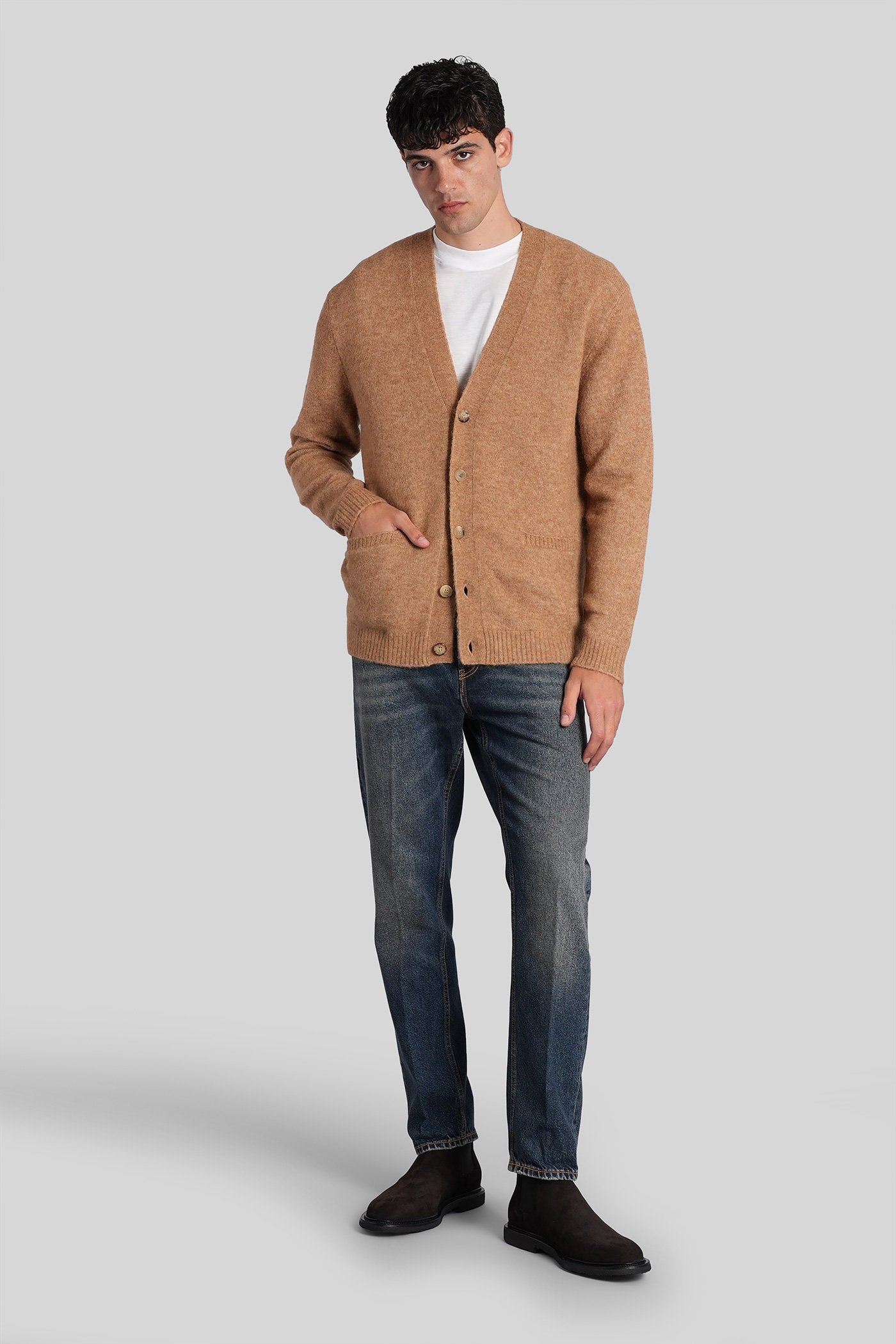 Cardigan in Camel wool Abbigliamento