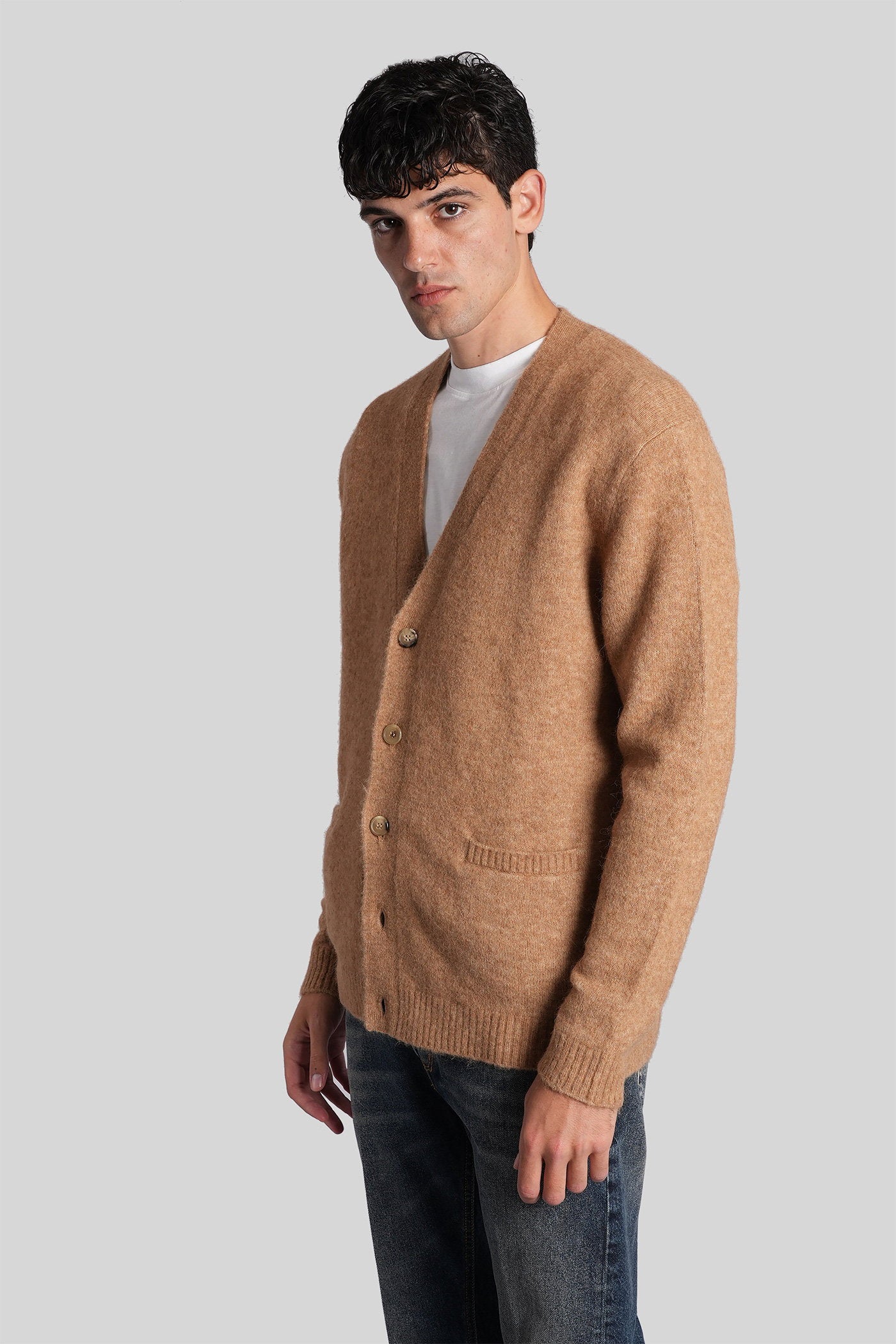 Cardigan in Camel wool Abbigliamento