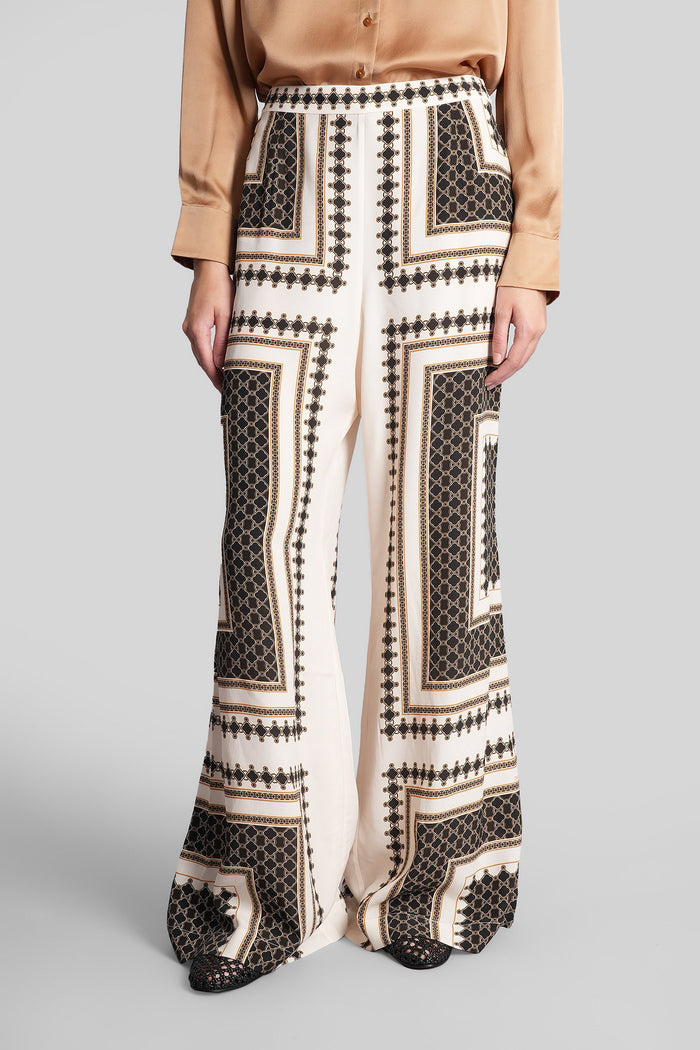 Pants Beige Viscose Abbigliamento