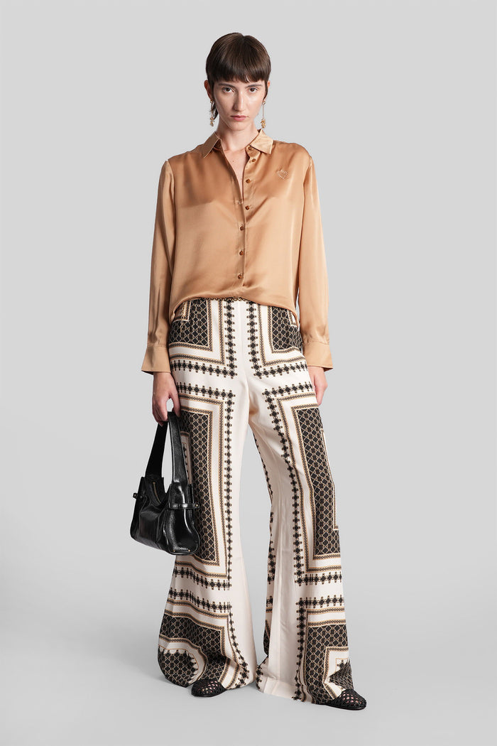 Pants Beige Viscose Abbigliamento