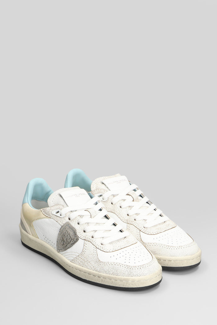 Pgal Low Sneakers in white leather Scarpe