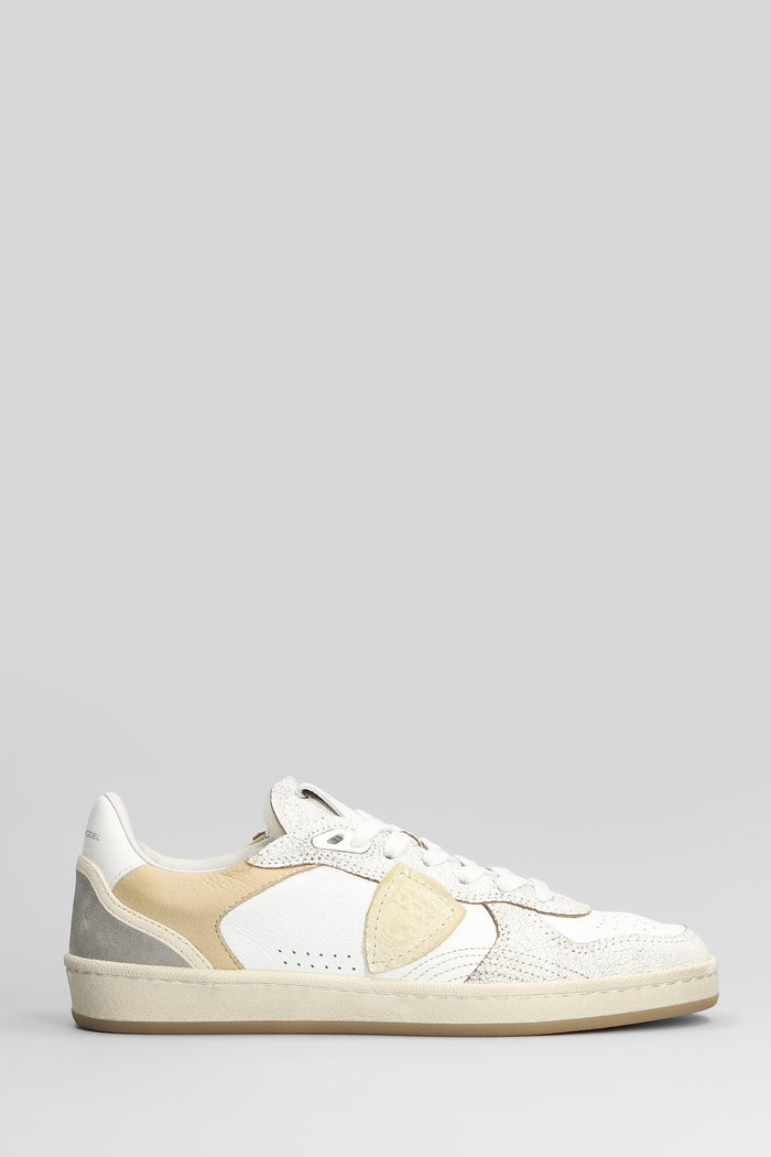 Pgal Low Sneakers in white leather Scarpe