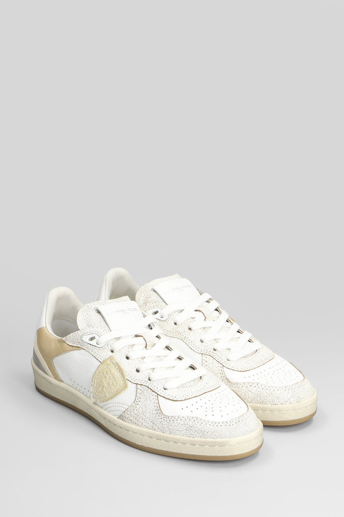 Pgal Low Sneakers in white leather Scarpe