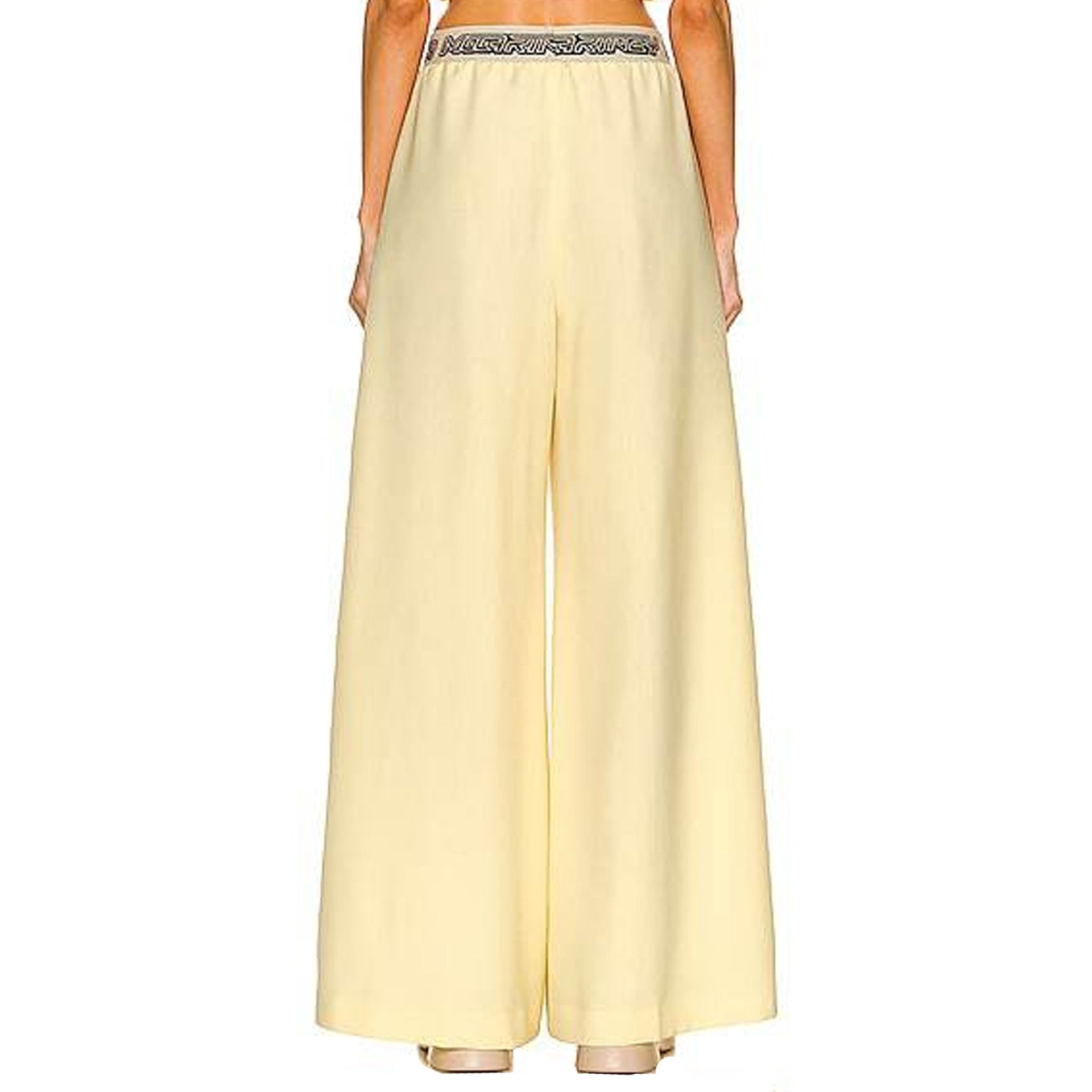 Stella Mccartney Logo Wool Pants Yellow