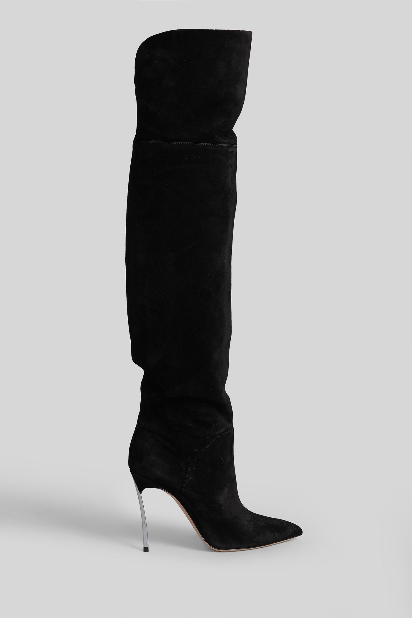 Blade Corsaro High Heels Boots Black Suede Scarpe
