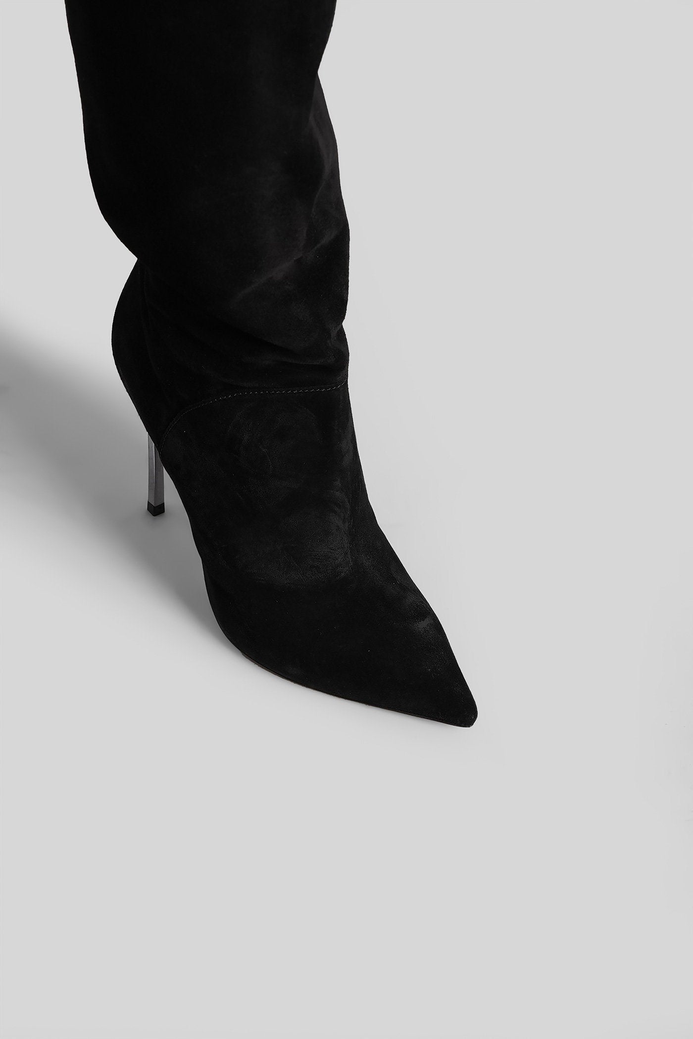 Blade Corsaro High Heels Boots Black Suede Scarpe