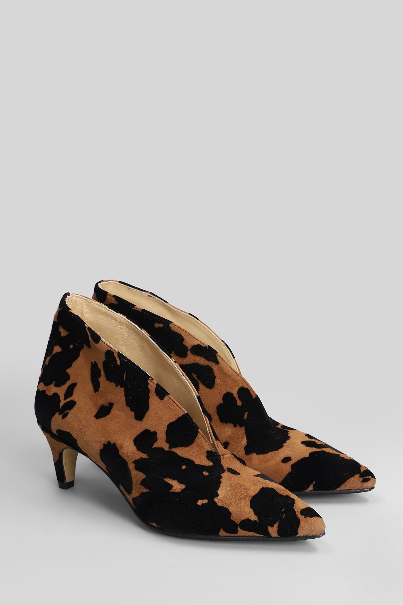 High heels Ankle boots in Animalier suede Scarpe
