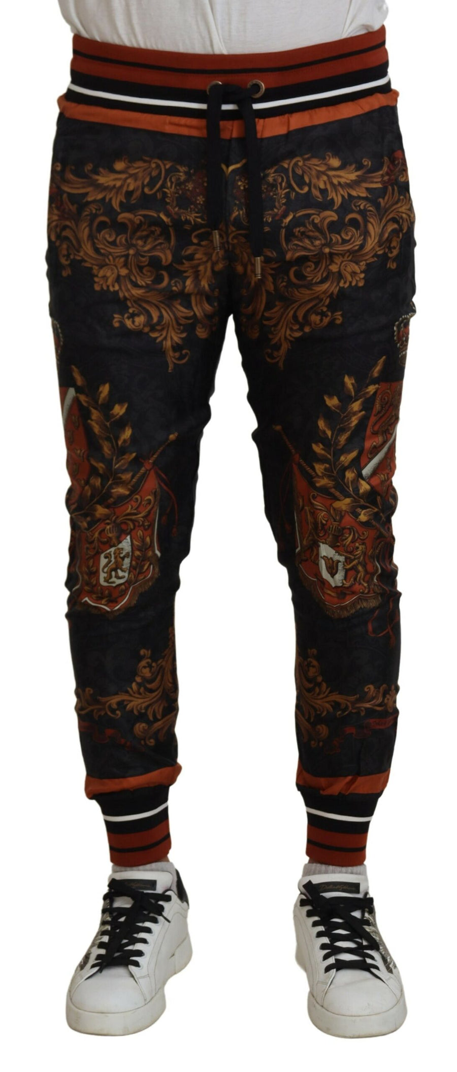 Dolce & Gabbana 100% Silk joggers in black
