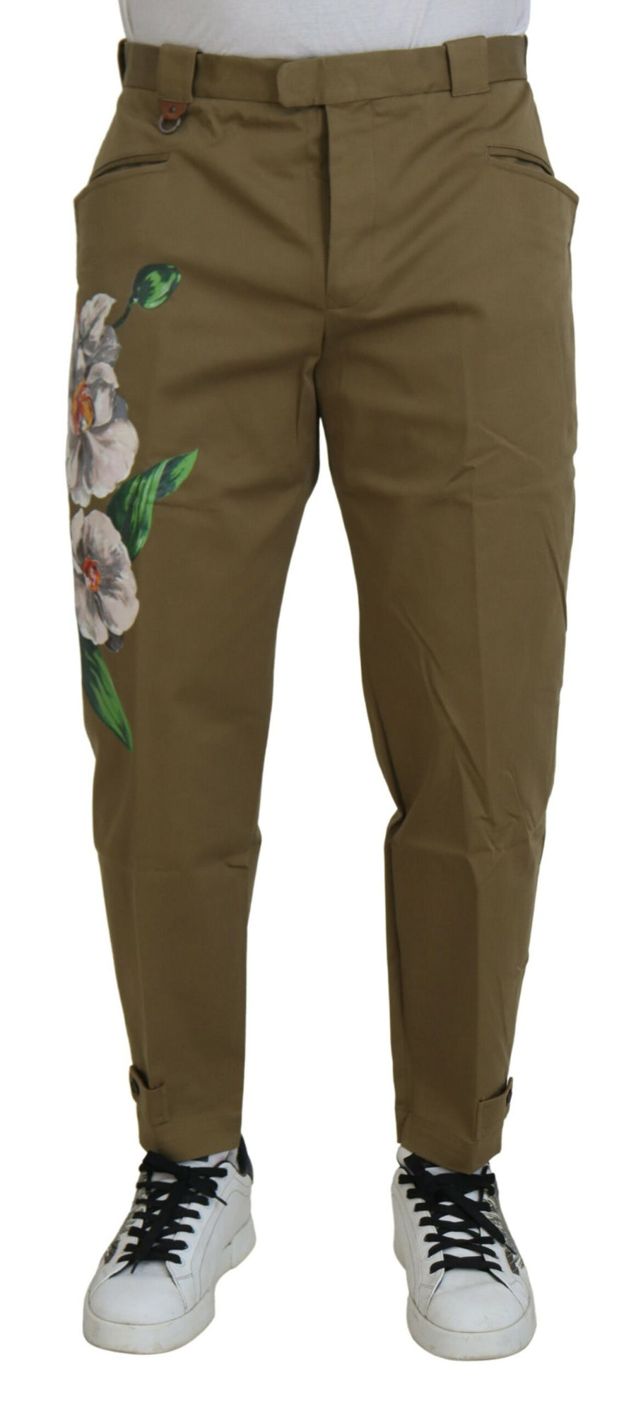 Dolce & Gabbana 93% Cotton chinos in beige