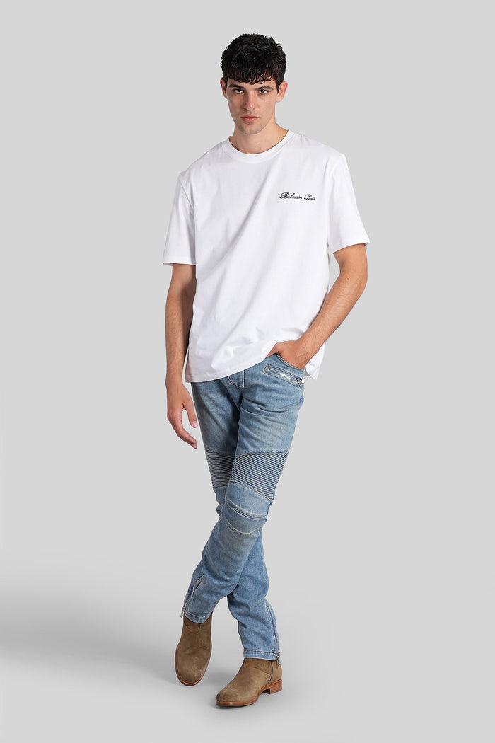 Jeans in blue cotton Abbigliamento