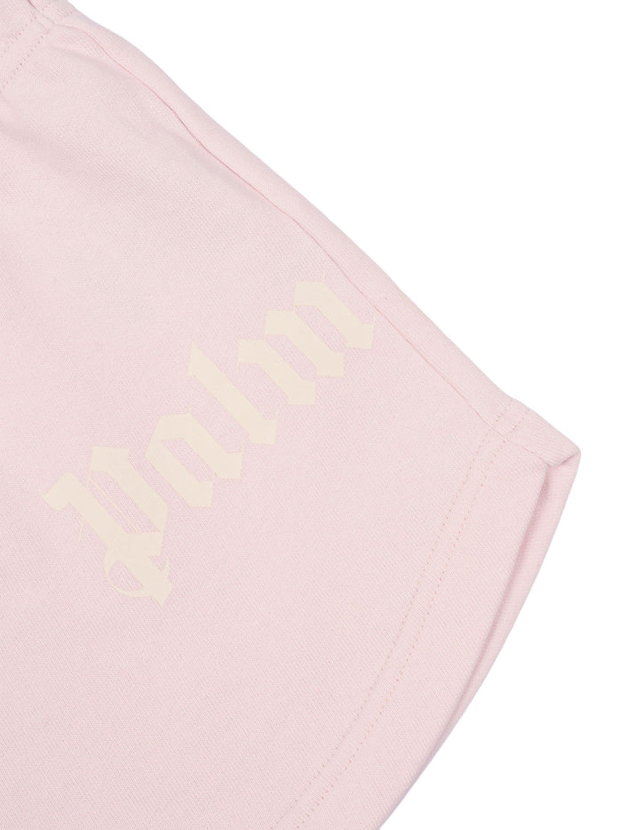 Overlogo Sweat Short Girl Pink Cotton Bermuda