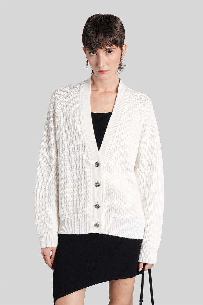 Cardigan in white wool Abbigliamento