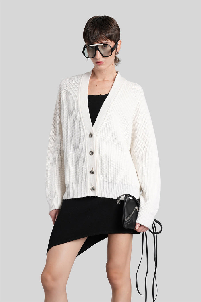 Cardigan in white wool Abbigliamento