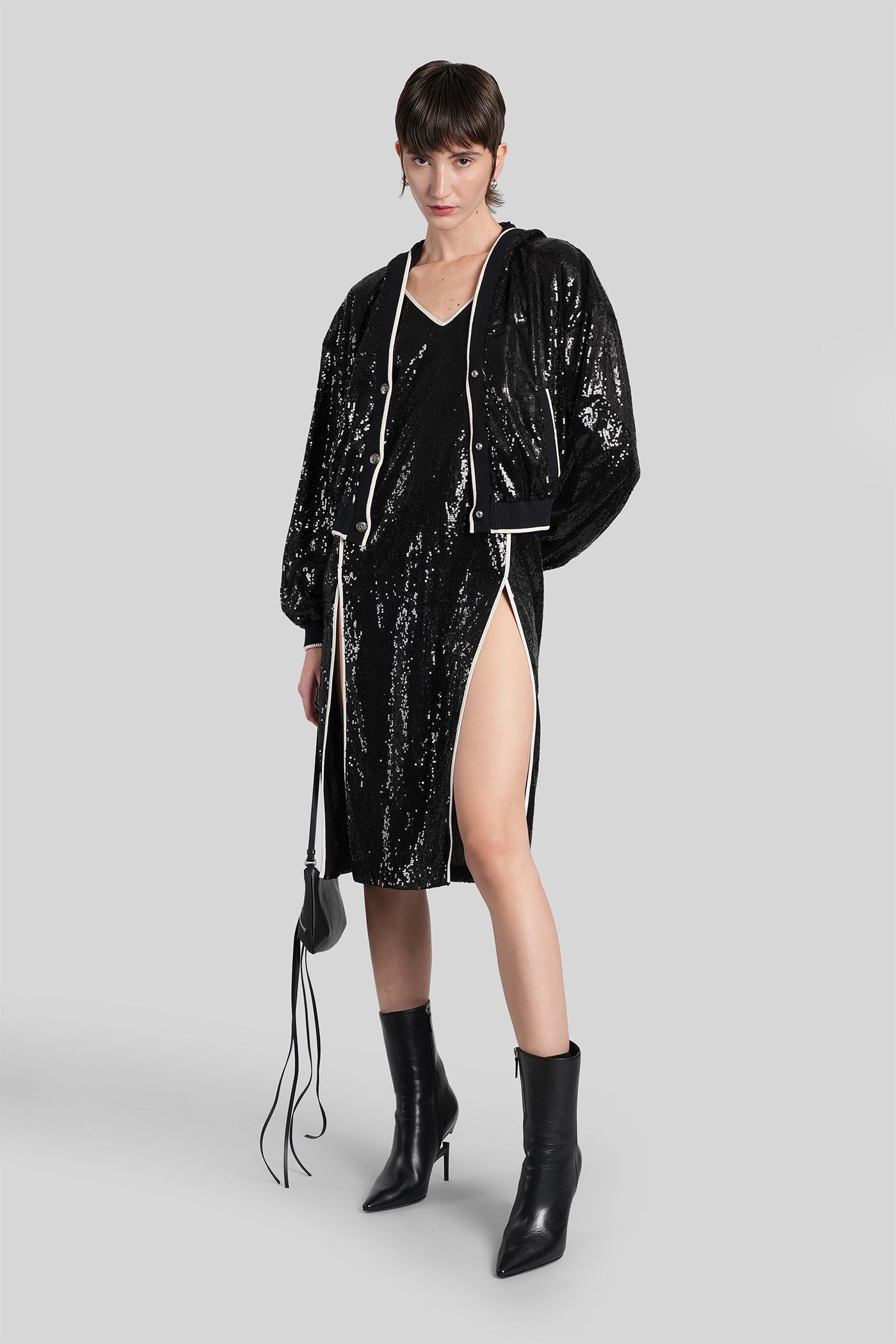 Mini dress in black polyester Abbigliamento