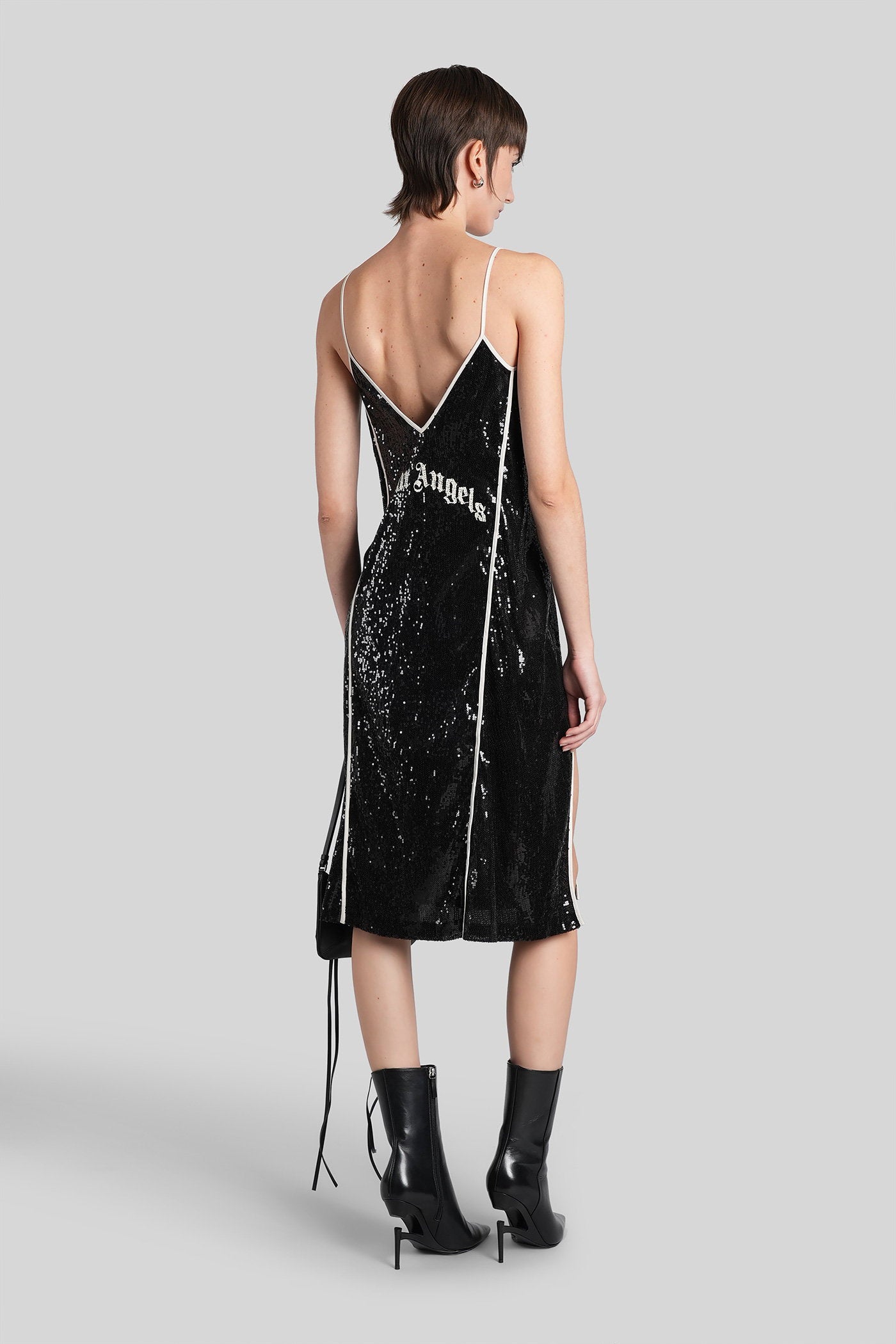 Mini dress in black polyester Abbigliamento