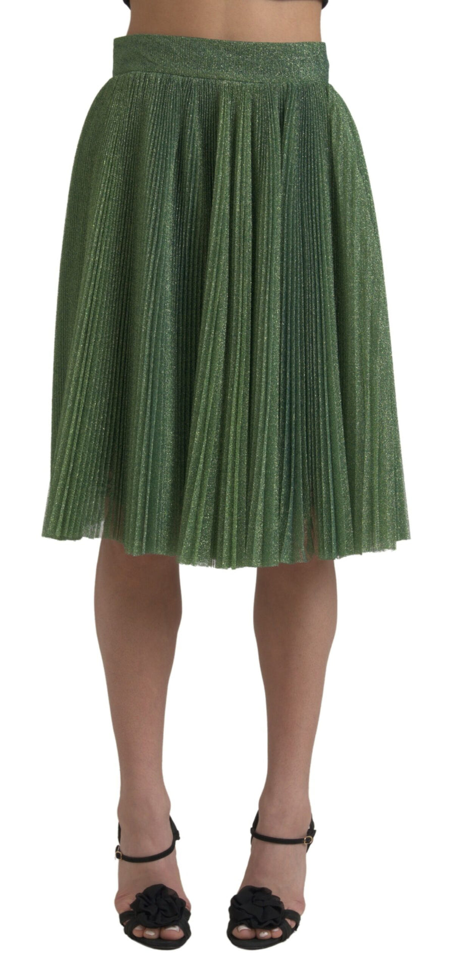 Dolce & Gabbana 64% Metallic Polyester skirt in green