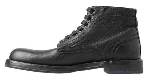 Dolce & Gabbana 100% horse leather boot in black