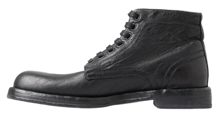 Dolce & Gabbana 100% horse leather boot in black