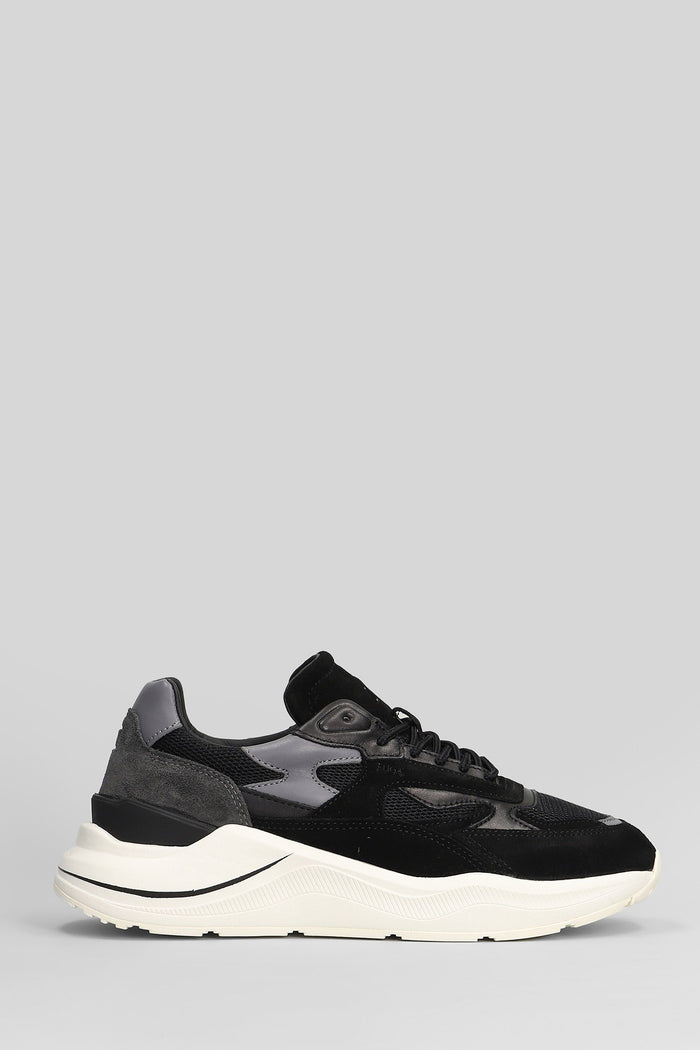 Fuga Sneakers In Black Suede And Fabric Scarpe