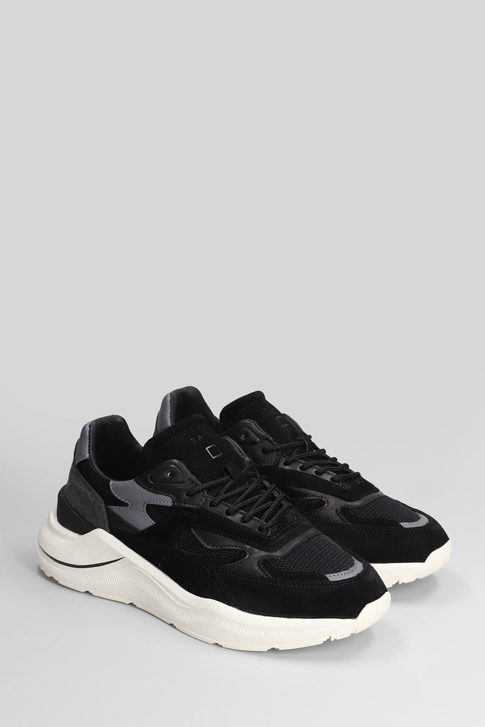 Fuga Sneakers In Black Suede And Fabric Scarpe