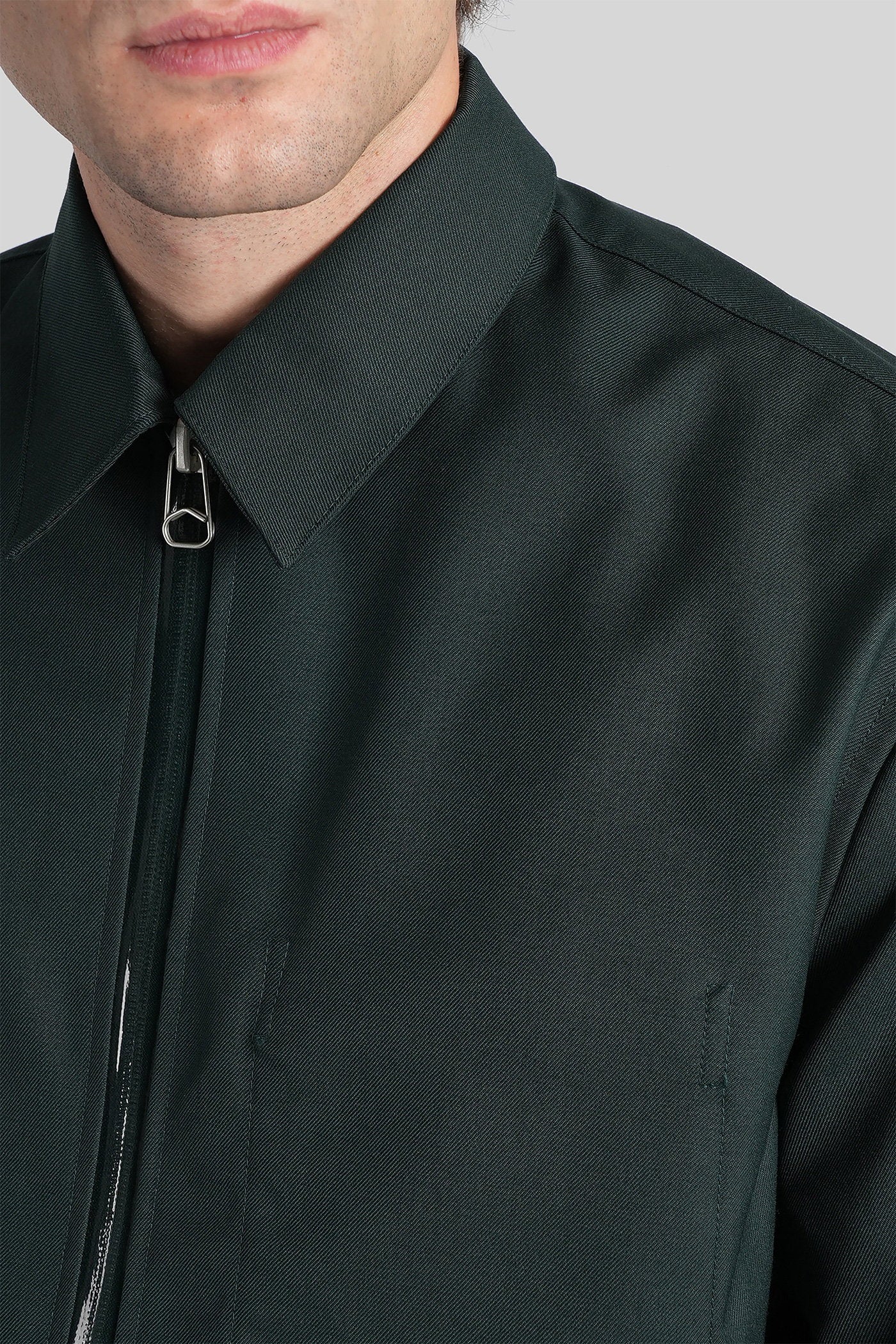 Casual jacket in green wool Abbigliamento