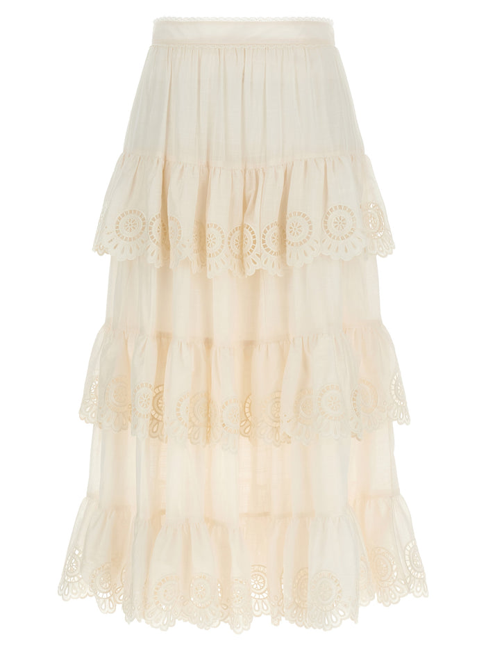 Lucky skirt White Cotton