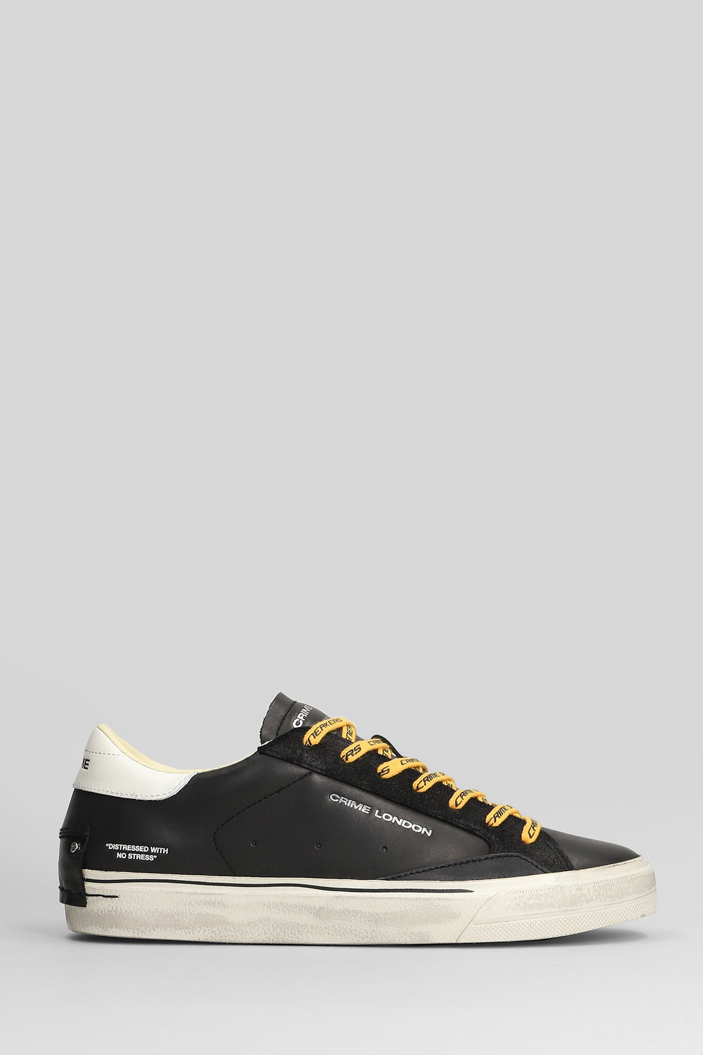 Distressed 2.0 Sneakers in black suede and leather Scarpe