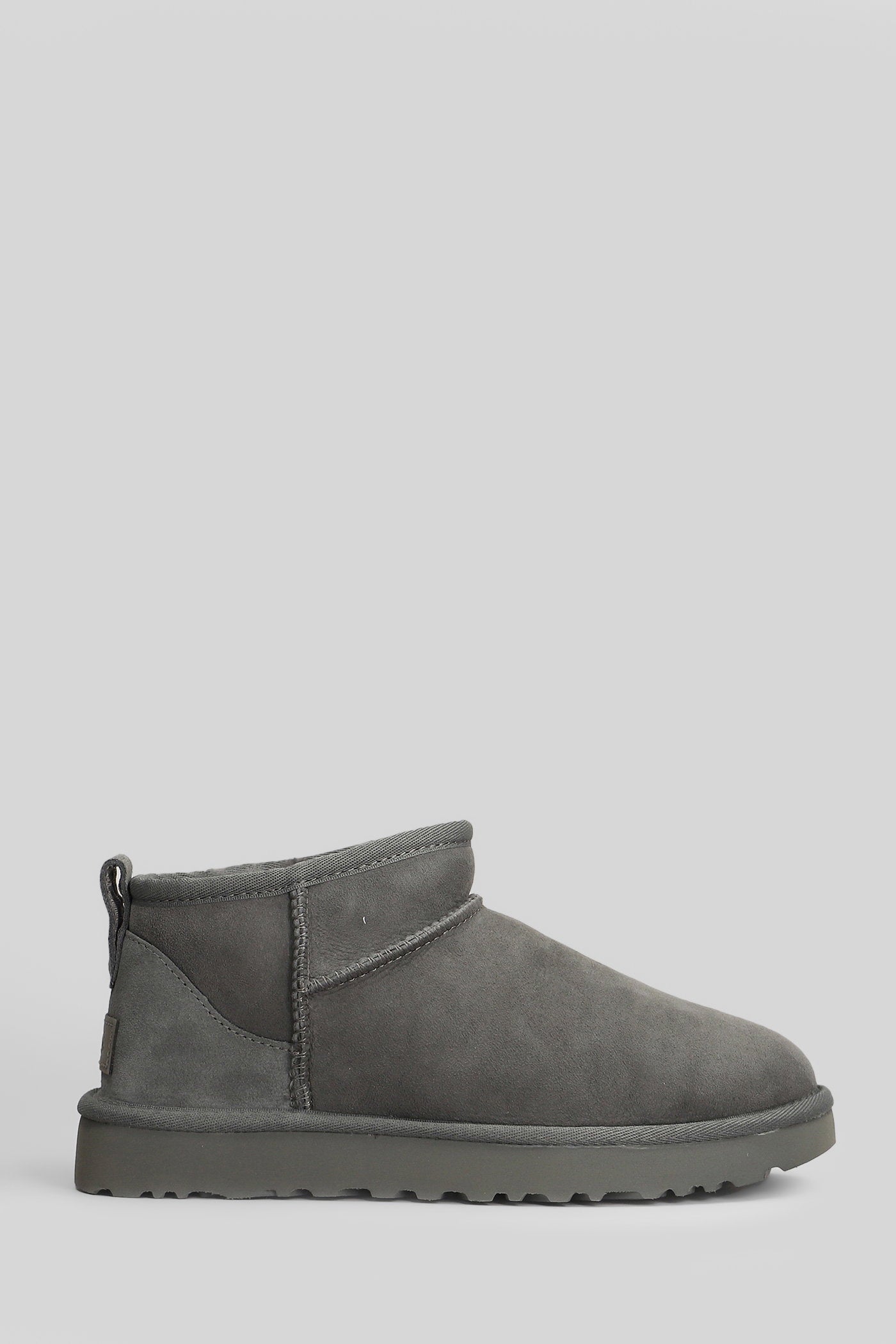 Classic Ultra Mini low heels Ankle boots in grey suede Scarpe
