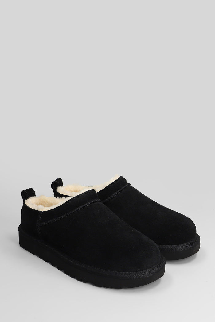 Classic Micro Slipper-Mule in black suede Scarpe