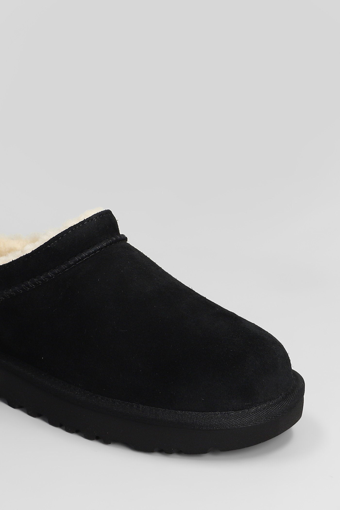 Classic Micro Slipper-Mule in black suede Scarpe