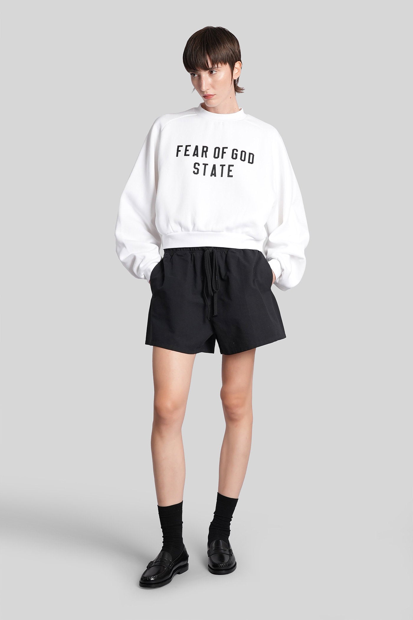 Shorts in black cotton Abbigliamento