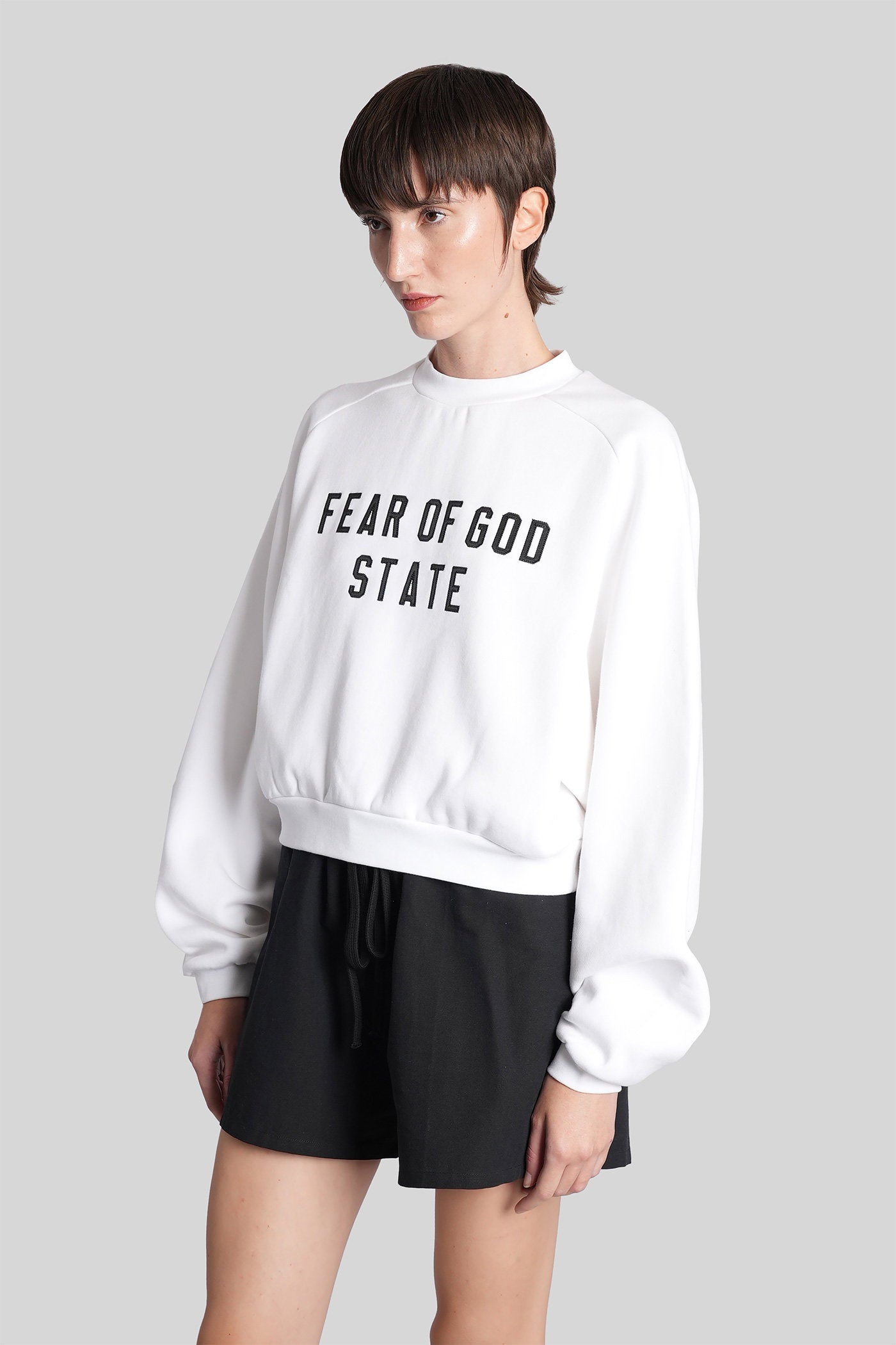 Sweatshirt in white cotton Abbigliamento