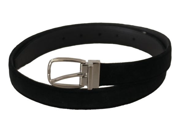 Dolce & Gabbana Velvet belt in black
