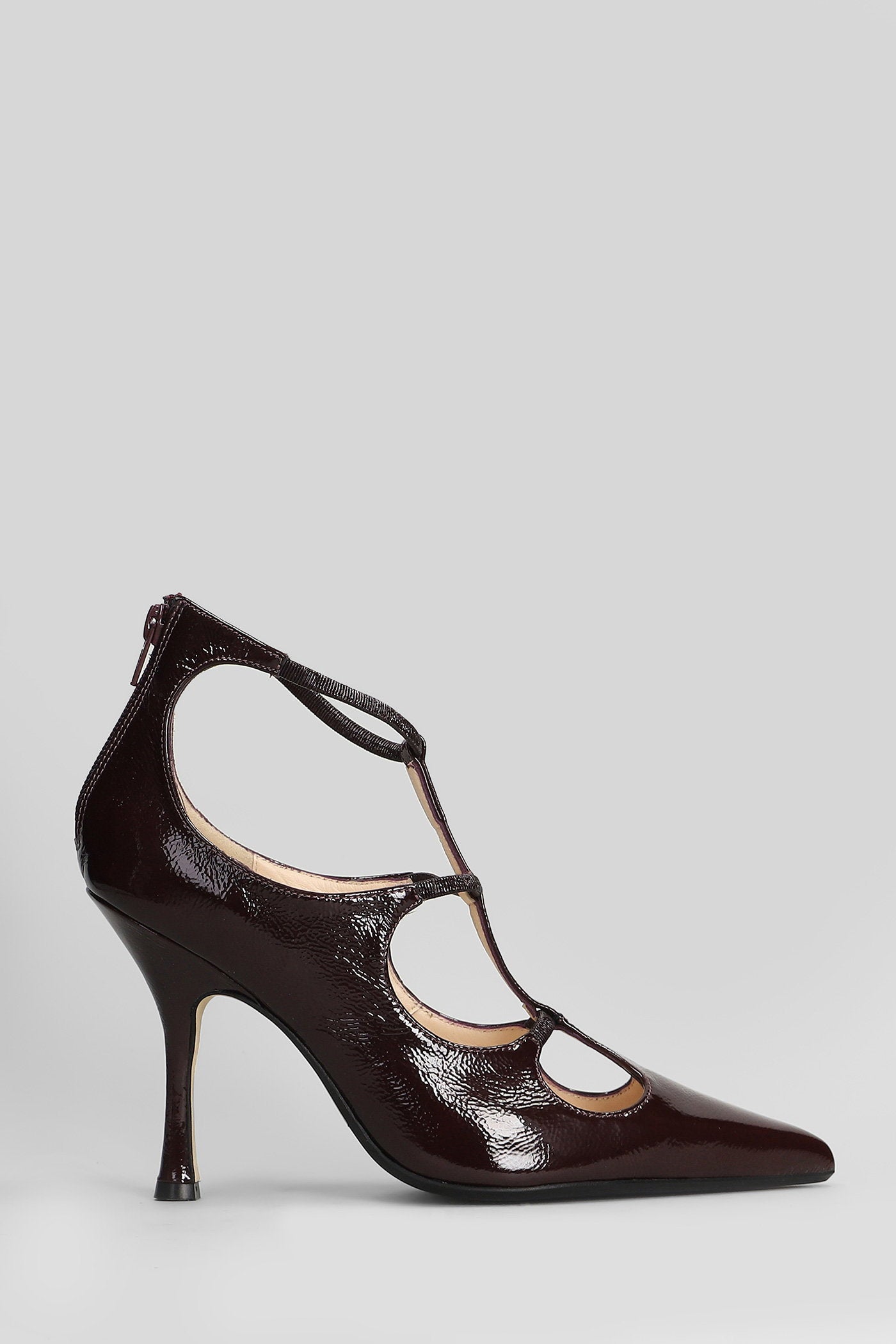 Pumps in bordeaux leather Scarpe