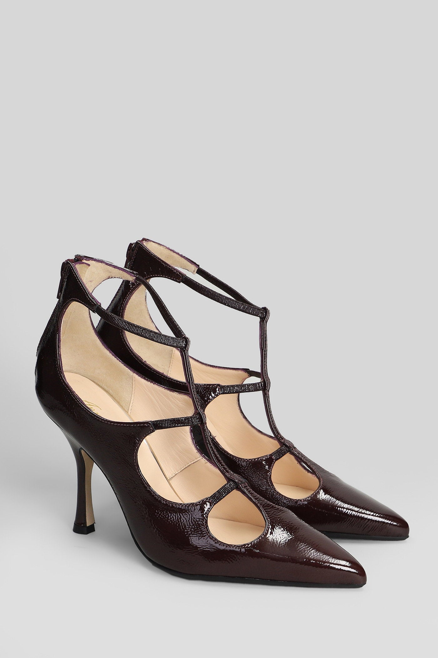 Pumps in bordeaux leather Scarpe
