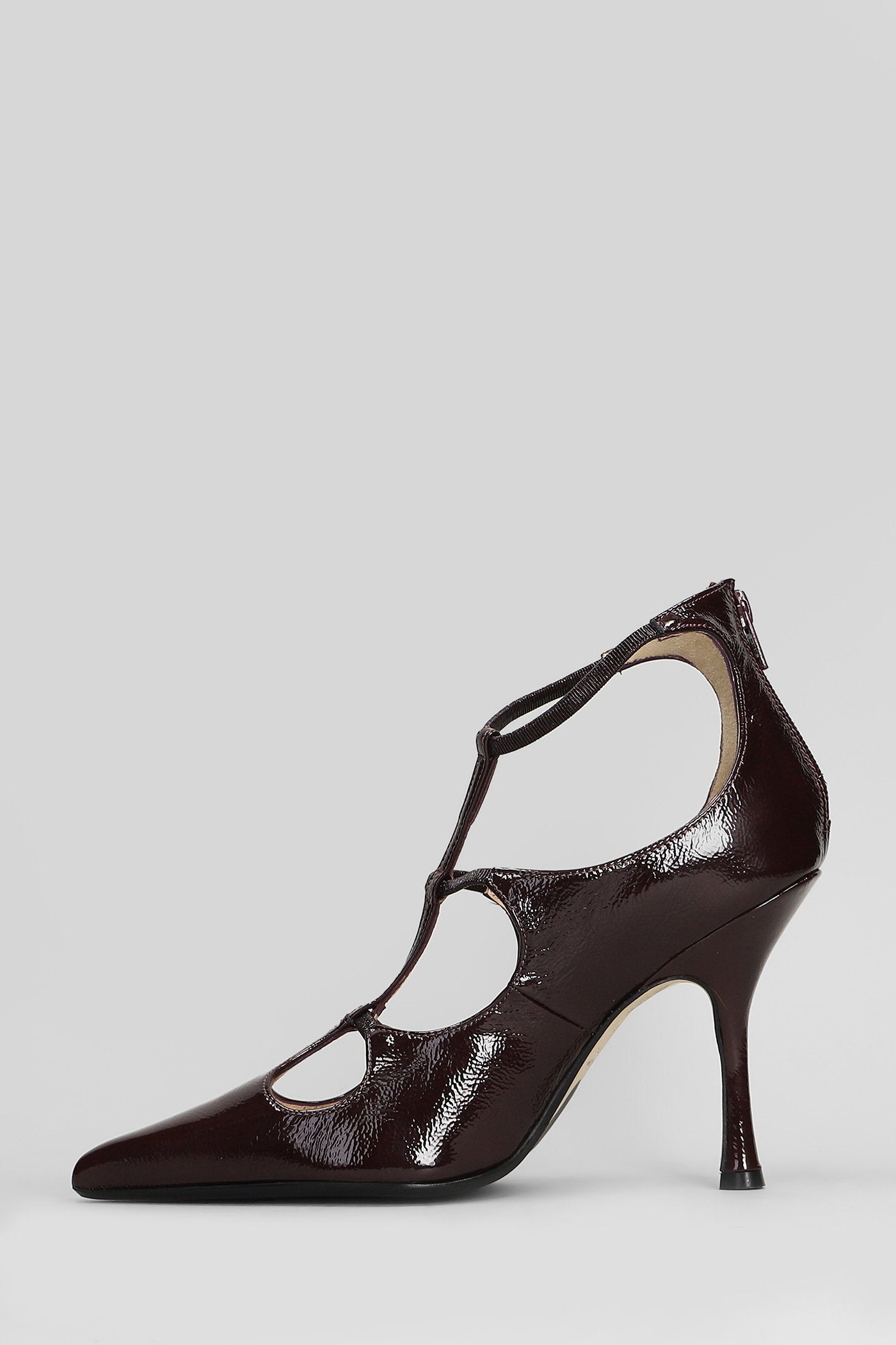 Pumps in bordeaux leather Scarpe