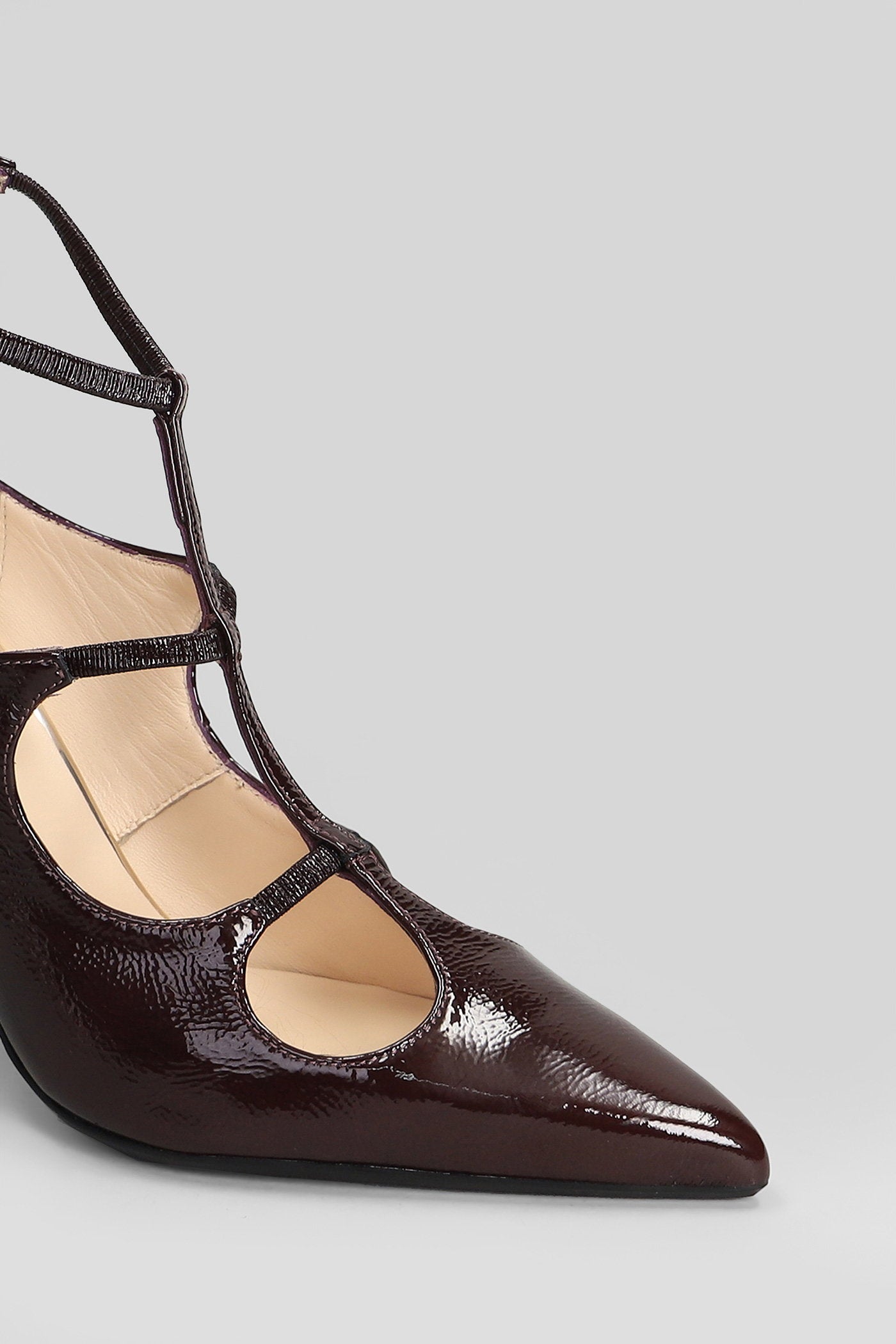 Pumps in bordeaux leather Scarpe